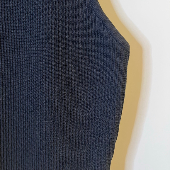 Babaton Sculpt Knit Racer Mini Dress Black Bodycon Compressive Large - Picture 6 of 10